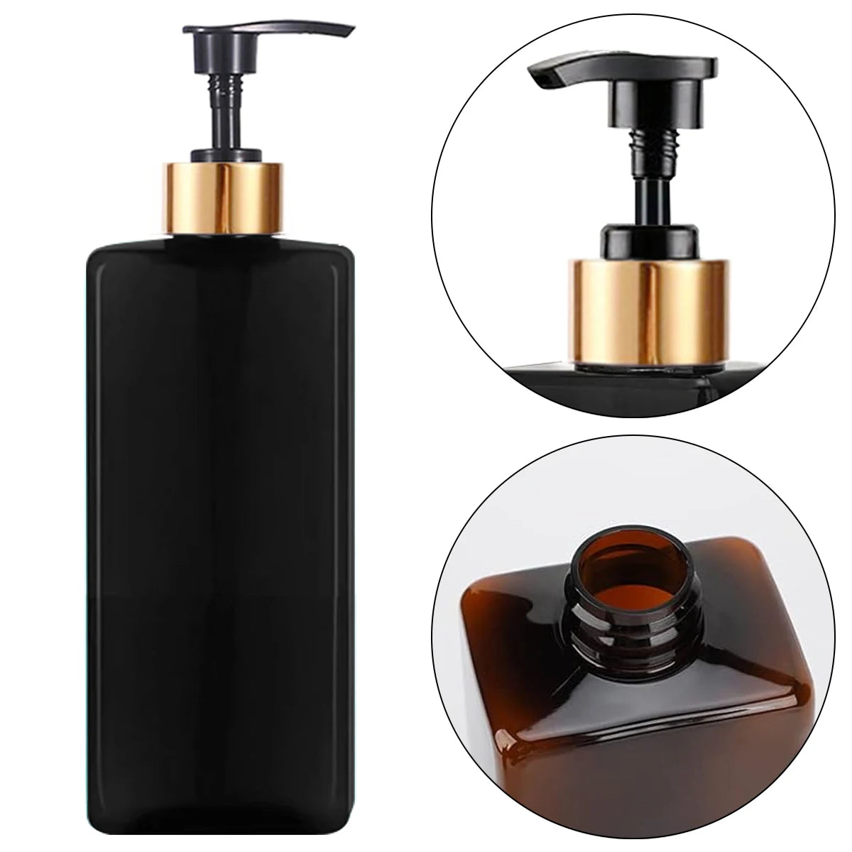 Shower Soap Dispenser Set Refillable Shampoo and Conditioner Bottle for Bathroom Kitchen Dish Soap - LKBA