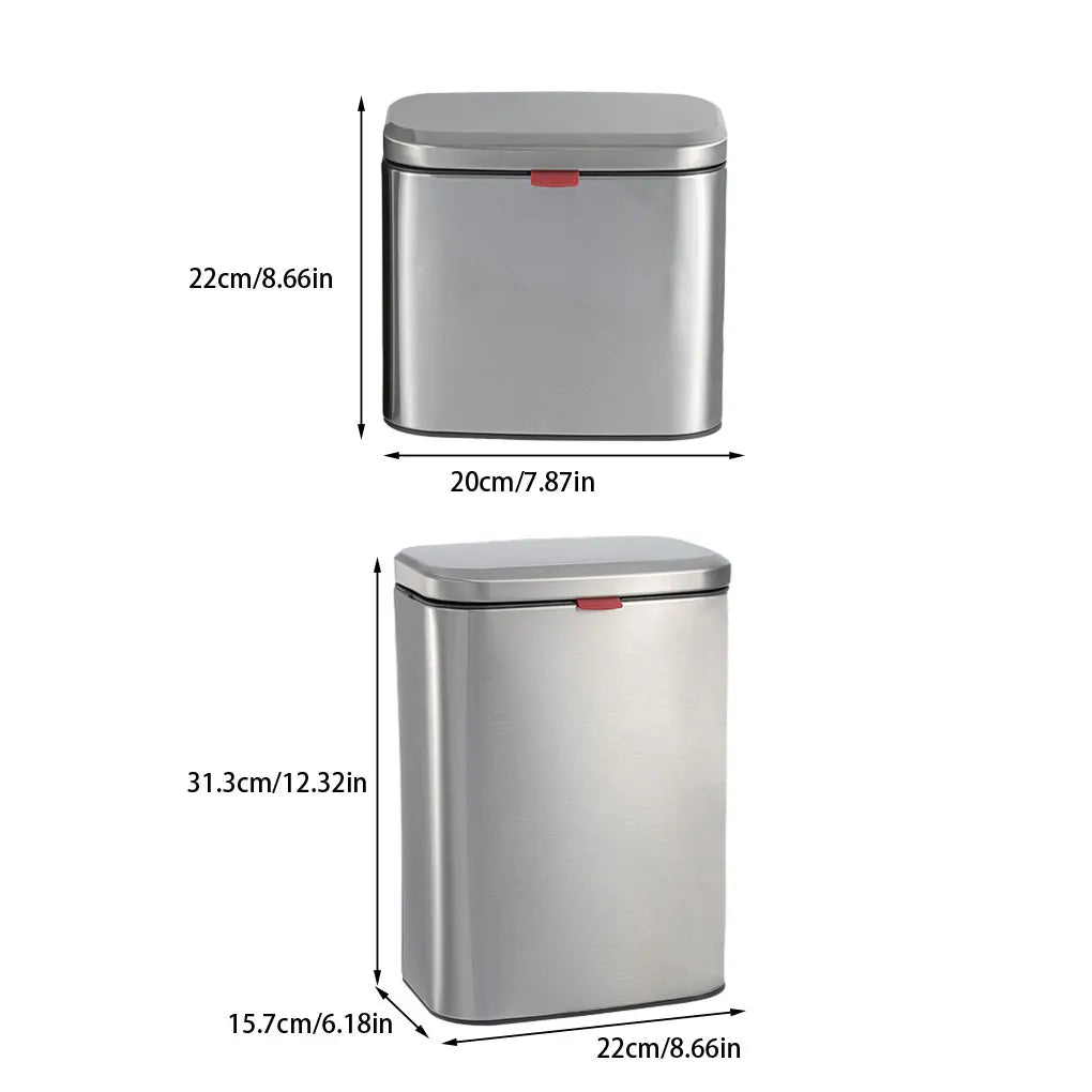 Stainless Steel Hanging Garbage Bin for Kitchen Easy Installation Odorless and Durable and Garbage - LKBA