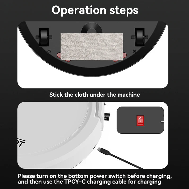 Xiaomi MIJIA Fully Automatic Sweeping Robots Vacuum Cleaner Strong Suction Intelligent Home Appliance Lazybones Sweeper Pet Hair - LKBA