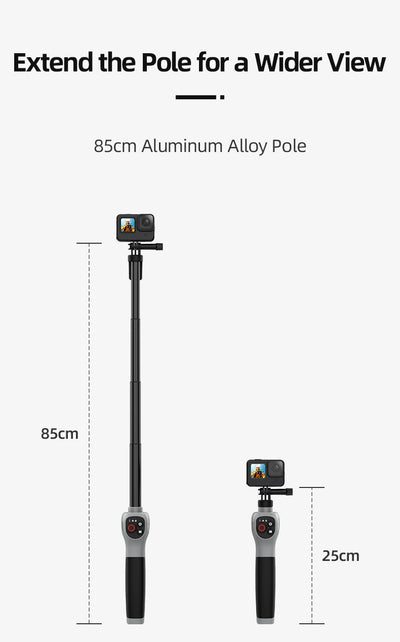 Underwater Selfie Stick Waterproof Diving Extendable Selfie Stick Wireless Remote Control - LKBA