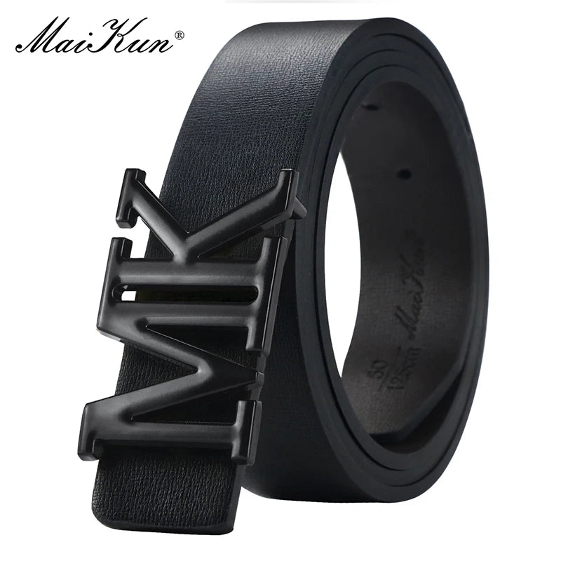 Men's Reversible PU Leather Dress Belt Rotated Black Buckle Belt Valentine's Day - LKBA