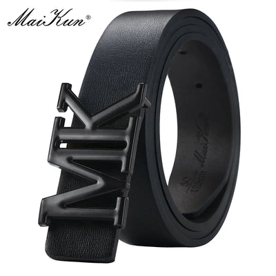 Men's Reversible PU Leather Dress Belt Rotated Black Buckle Belt Valentine's Day - LKBA