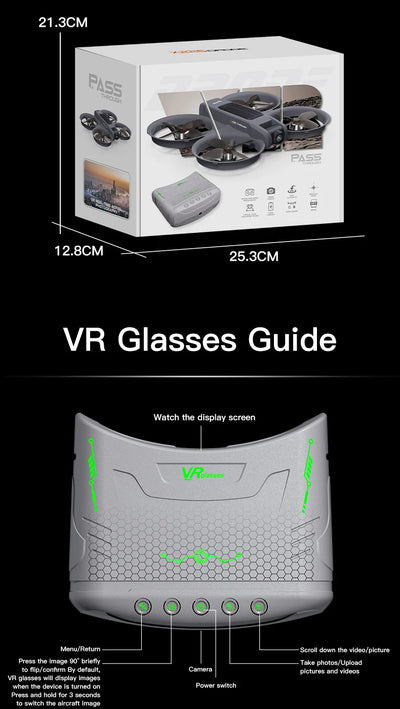 New X226 Mini RC Drone with Professional 8K HD Dual Camera 6Axis Headless Mode 360 Fly Remote Quadcopter - LKBA