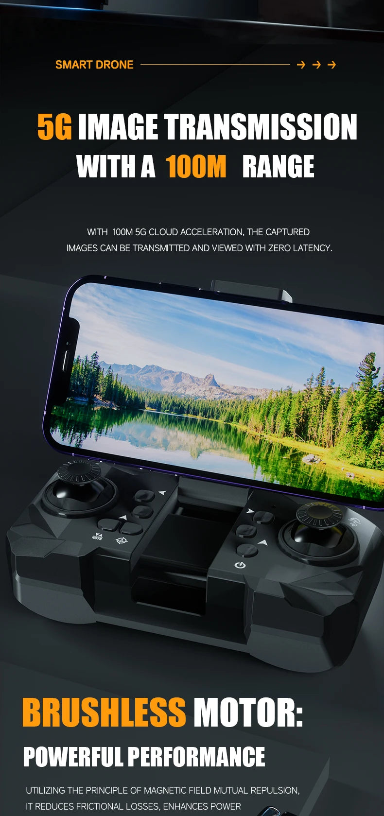 M5 Drone Professional 8K Wide-Angle HD Triple Camera Wi-Fi FPV Height Hold RC Drone Aircraft Quadrotor Adult - LKBA