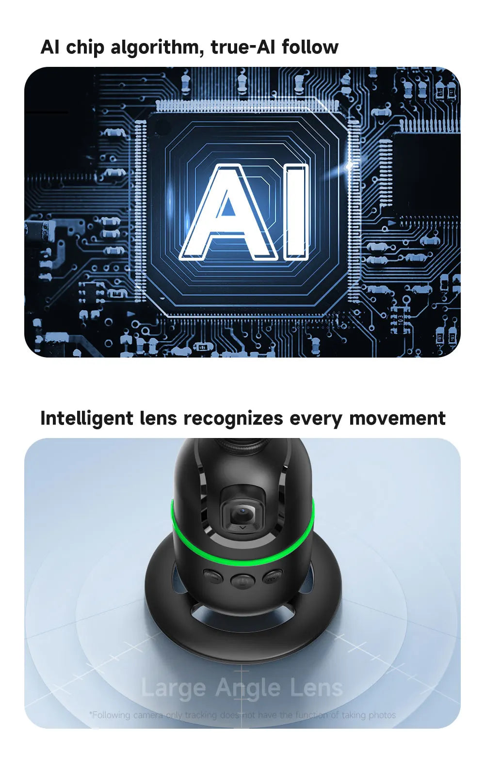 P03 Stabilizer 360°Auto Face Tracking AI Gimbal All-in-one Desktop Phone Holder Tripod For Smartphone Video Vlog Live - LKBA