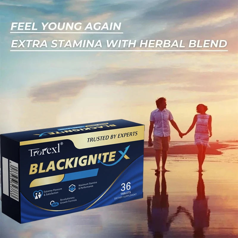 BlackIgniteX Natural Male Enhancing Supplement- Boosts Strength & Firmness for Men, Enhanced Stamina Performance & Endurance - LKBA