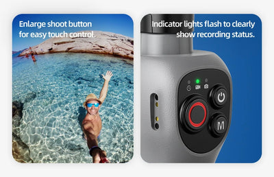 Underwater Selfie Stick Waterproof Diving Extendable Selfie Stick Wireless Remote Control - LKBA