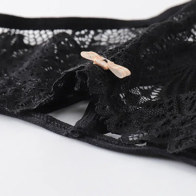1/2 PCS Women's Lace Thongs Lingerie Intimates Woman T-back Soft T-panties Designed Tangas Mujer Sexy String Panties Thongs Sexy - LKBA