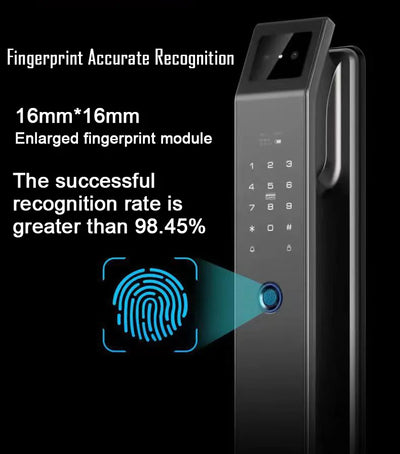 3D Face Recognition Unlock Digital Door Lock With Camera FIngerprint Password Unlock Keyless Electronic Door Lock - LKBA