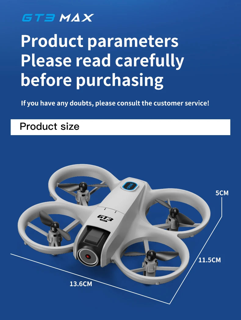 2025 GT3 RC Drone 8K 5G Professional HD Aerial Photography Obstacle Avoidance Remote Control Aircraft Dual Camera Quadcopter - LKBA