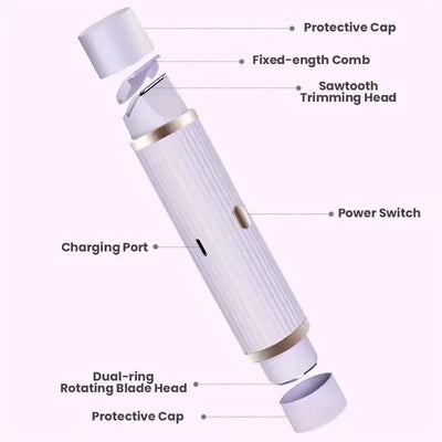 Two in one women's electric shaver - suitable for eyebrows, face, legs, and armpits, portable wet and dry hair remover - LKBA
