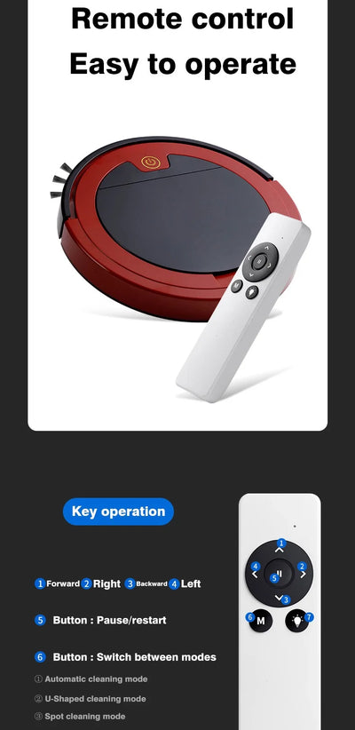 Intelligent Sweeping Robot Large Water Tank Mobile App Remote Control Planning And Cleaning Line Low Noise 2000 Pa Large Suction - LKBA