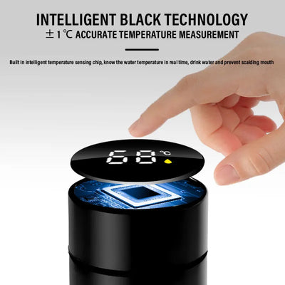 1Pcs Car Smart Thermos Bottle With Temperature Display Coffee Cup For Subaru WRX STI Forester Tribeca Levorg Impreza XV Outback - LKBA