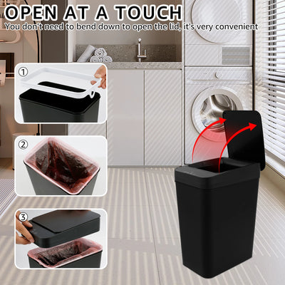 Automatic Sensor Trash Can 12L Touchless Infrared Motion Sensor Smart Trash Can for Kitchen Bathroom Waterproof Wastebasket NEW - LKBA