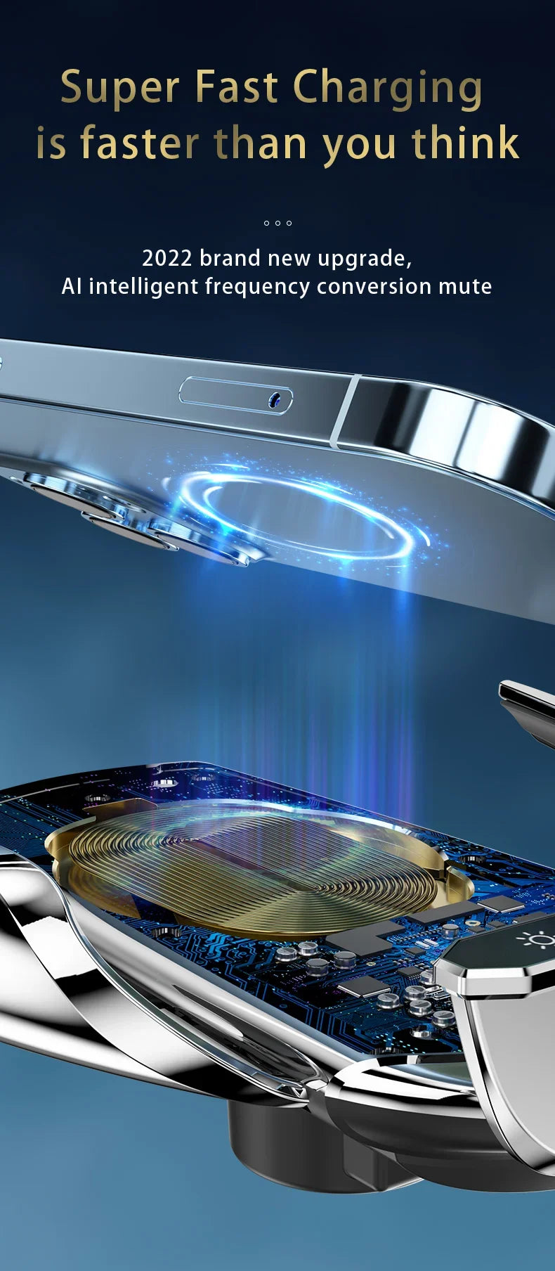 Wireless Charger Car Auto Magnetic Air Vent Phone Holder For iPhone 16 15 14 13 Samsung Xiaomi Induction Fast Charging Station - LKBA