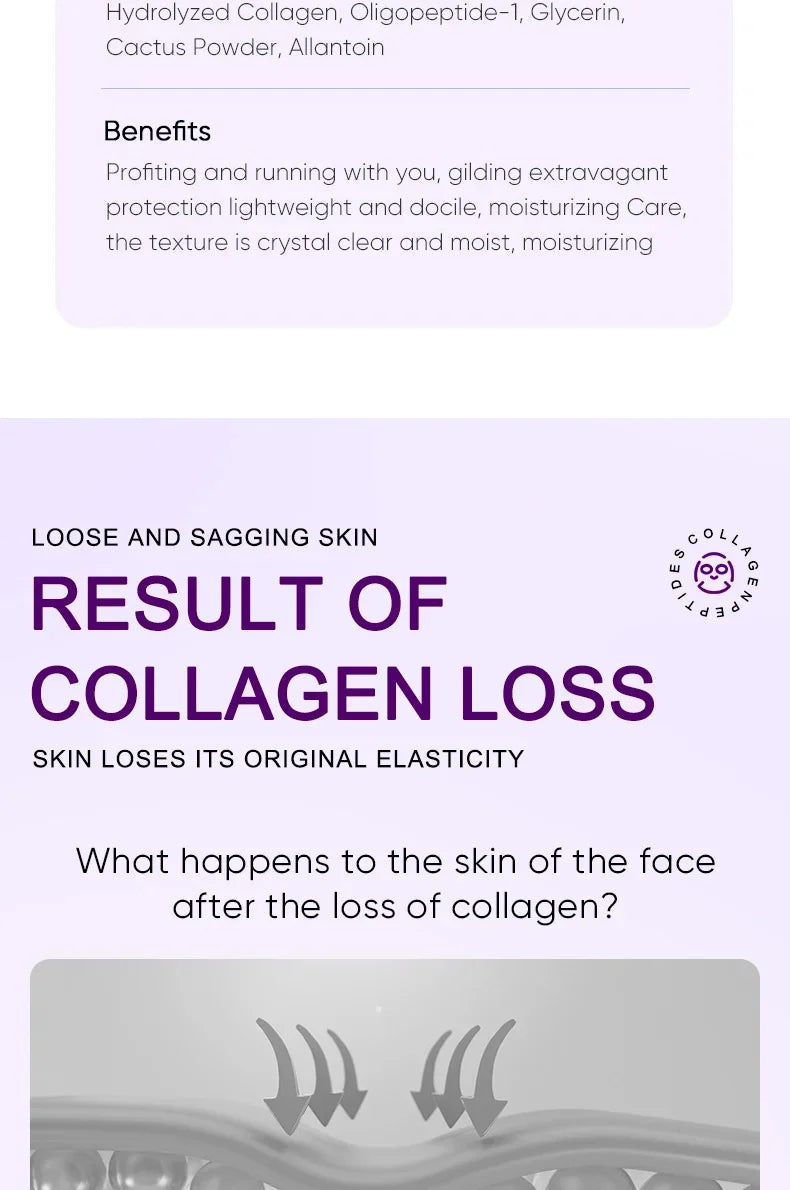 Collagen Anti-Wrinkle Facial Mask Anti-Aging Fade Fine Lines Firm Skin Moisturizing Brightening Smooth Skin Care Korean Cosmetics - LKBA