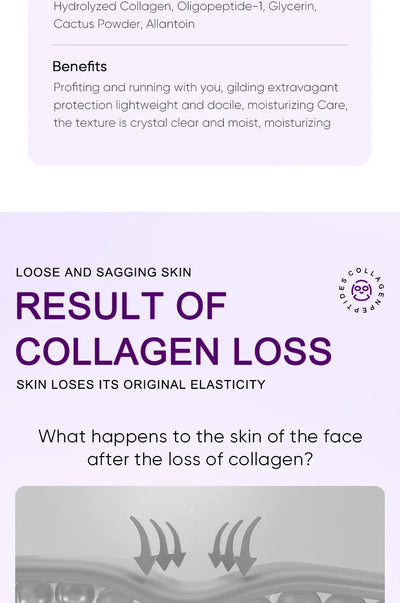 Collagen Anti-Wrinkle Facial Mask Anti-Aging Fade Fine Lines Firm Skin Moisturizing Brightening Smooth Skin Care Korean Cosmetics - LKBA
