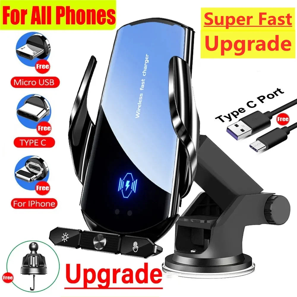 Wireless Charger Car Auto Magnetic Air Vent Phone Holder For iPhone 16 15 14 13 Samsung Xiaomi Induction Fast Charging Station - LKBA