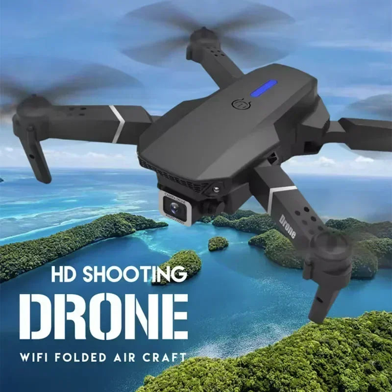2025 E88Pro RC Drone 4K Professional With 1080P Wide Angle HD Camera Foldable Helicopter WIFI FPV Height Hold - LKBA