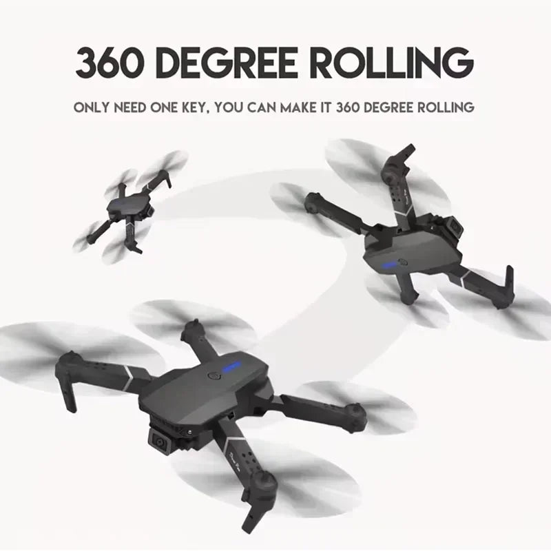 2025 E88Pro RC Drone 4K Professional With 1080P Wide Angle HD Camera Foldable Helicopter WIFI FPV Height Hold - LKBA