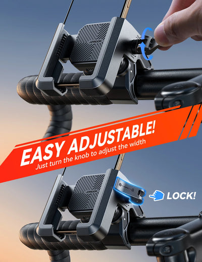 Joyroom Motorcycle Phone Mount Holder Dual Vibration Dampener Universal Bike Bicycle Phone Mount for 4.7''-7'' Phones - LKBA