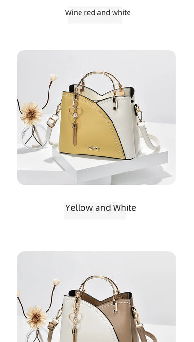Trendy High-end Feel Women's Shoulder Bag 2021 New Color Blocking Large Capacity Fashionable Single Shoulder - LKBA