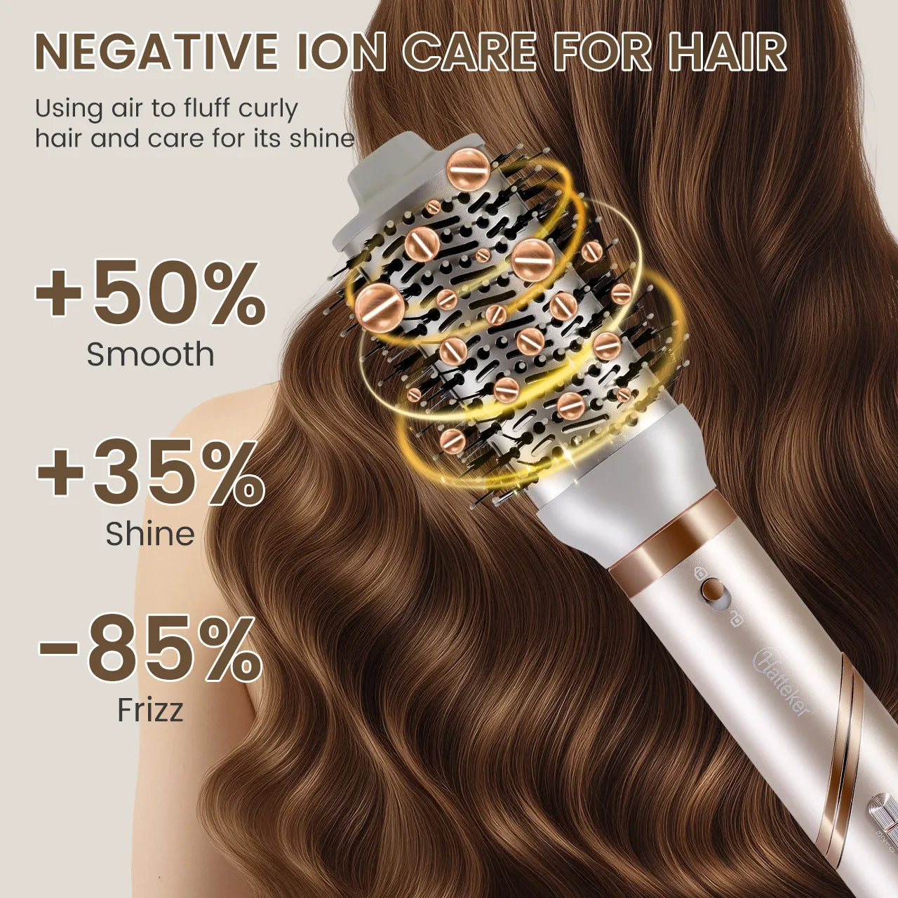 5 in 1 38000 RPM High-Speed Hair Dryer Brush Hair Styler Auto-Wrap Curlers Blow Dryer Fast Drying Multi Hot Air Brush - LKBA