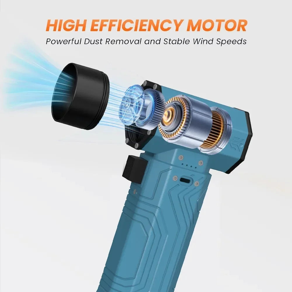 880000RPM Powerful  Mini Turbo Jet Fan Air Blower ,10000mAh 600g Thrust 70m/s Wind Brushless Duster leaf Removal Dryer keyboard - LKBA