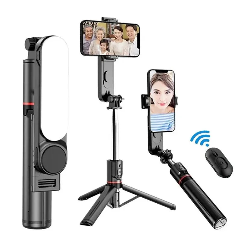 2025 New L15 Wireless Selfie Stick Tripod Stand Foldable Monopod with Led Light for Smart phones - LKBA
