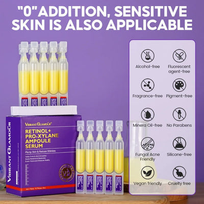 Retinol + Pro-xylane Ampoule serum  Repairs Strengthens The Skin And Diminishes Fine Lines Face Beauty Skin Care 15pcs - LKBA