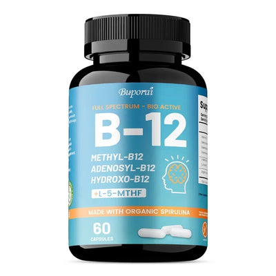 Vitamin B12 - Supports Energy Metabolism, Nervous System, Cell Health, Heart, Immunity and Red Blood Cell Formation - LKBA