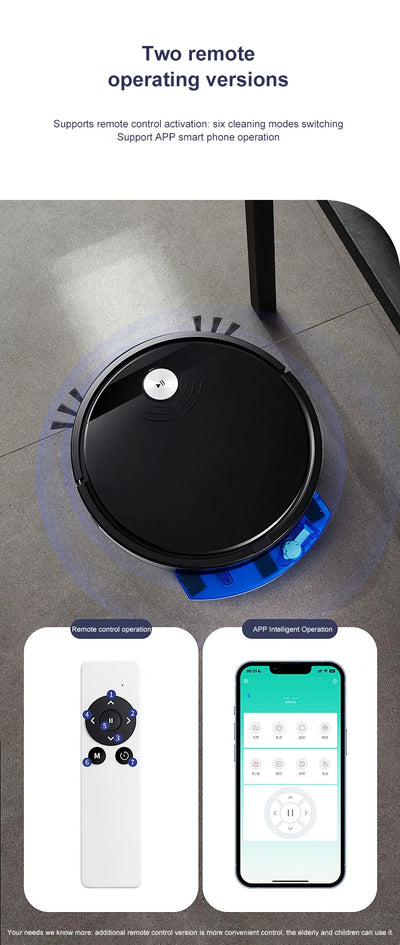 2024 NEW 2800PA 3-in-1 RS800 With Remote Control & APP Super Quiet Smart Robot Vacuum Cleaner Wet & dry Mopping Floor Home Appliance - LKBA