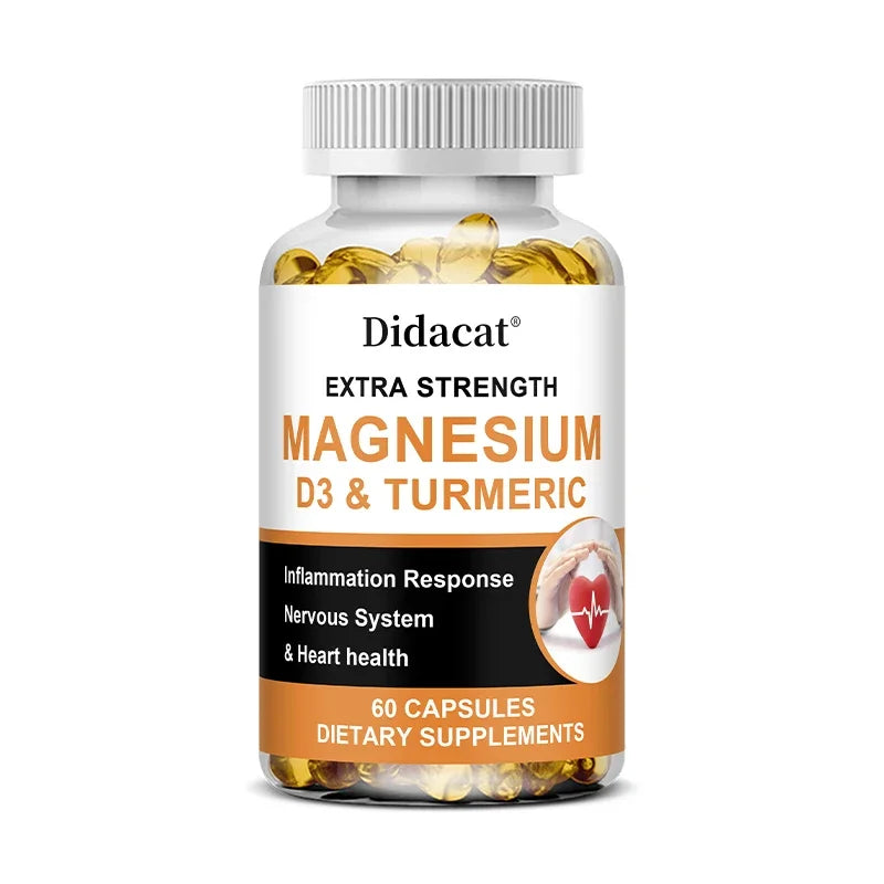 High Absorption Magnesium Capsules 500 Mg - Helps Improve Muscle, Sleep, Joint, Bone, Immune, and Cardiovascular Health - LKBA