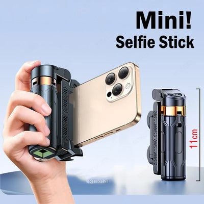 Super Mini Selfie Stick Portable Phone Holder Shooting Aid Versatile Integrated Design Bluetooth Remote - LKBA