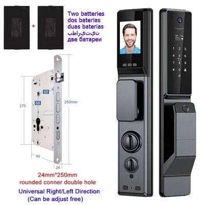 Waterproof Outdoor Smart  Lock Wifi Alexa Tuya APP Aluminium Alloy Material Fingerprint Password Smart Door Lock With Camera - LKBA