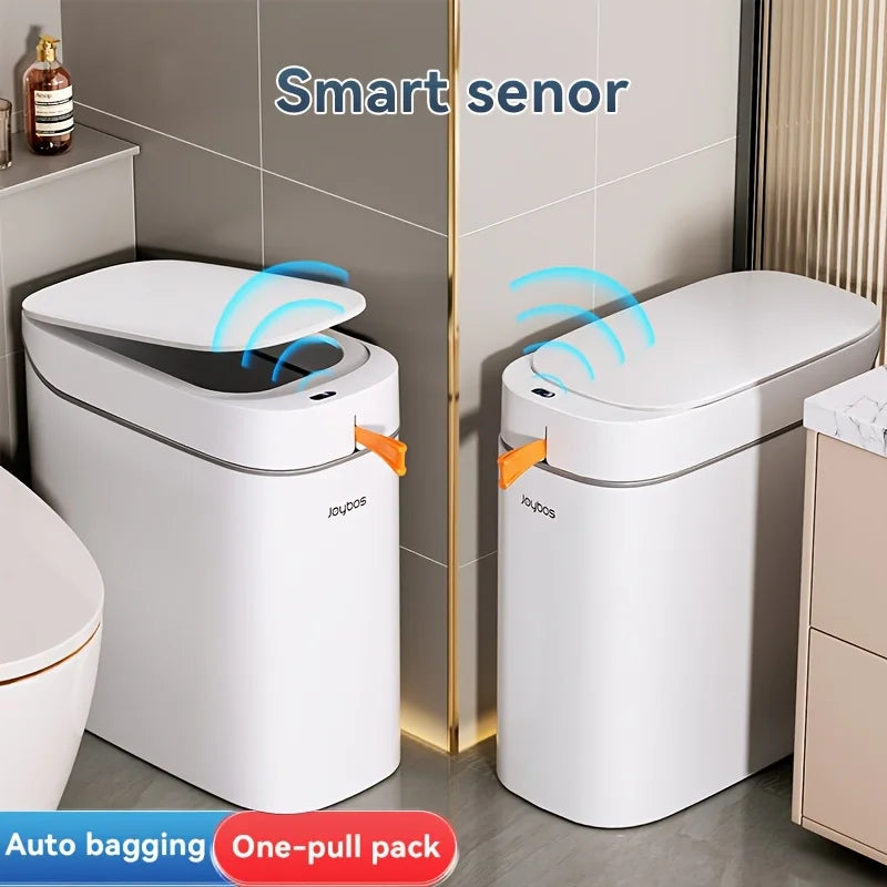 Smart Sensor Garbage Bathroom Trash Can Automatic Adsorption Bag Household Toilet Induction Waterproof Garbage Can Home Supplies - LKBA