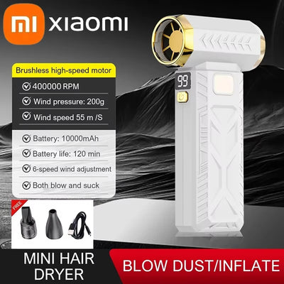 Xiaomi Powerful 1000000RPM 65m/s Air Vortex Brushless Protable Blower Dust Cleaner With Smart Display Brushless Electric Blower - LKBA