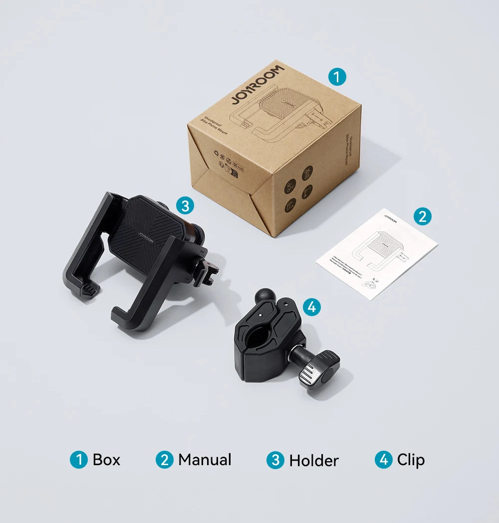 Joyroom Motorcycle Phone Mount Holder Dual Vibration Dampener Universal Bike Bicycle Phone Mount for 4.7''-7'' Phones - LKBA