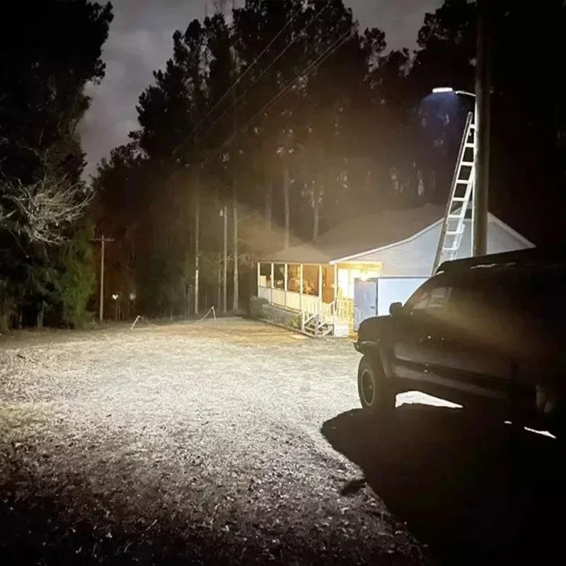 New Solar Lamp Outdoor Sunlight Motion Sensor 8m Remote Control Solar Focus Wall Street Light Waterproof External Solar Lamp - LKBA