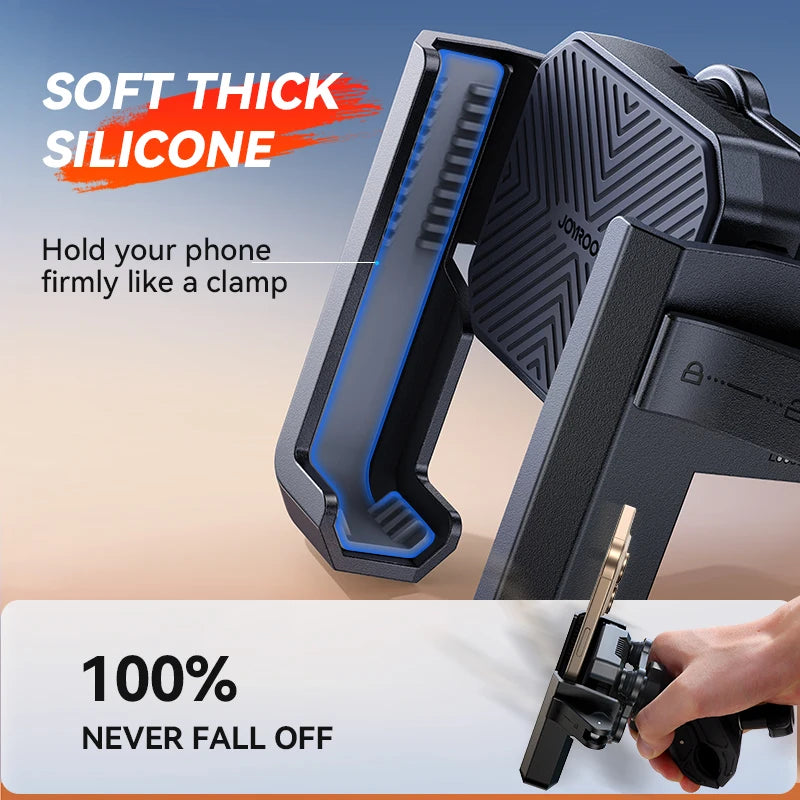 Joyroom Motorcycle Phone Mount Holder Dual Vibration Dampener Universal Bike Bicycle Phone Mount for 4.7''-7'' Phones - LKBA