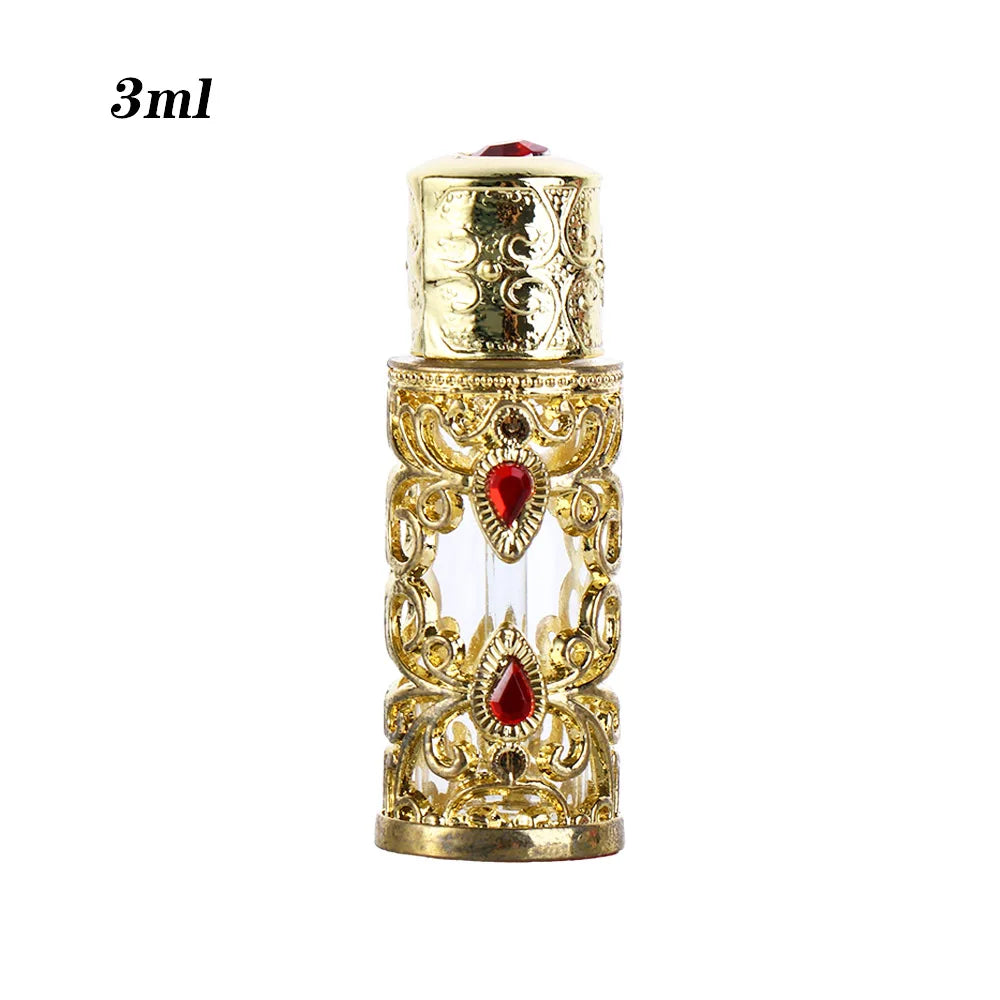 Alloy Dropper Arabian Style Dubai Middle East Style Perfume Bottles Cosmetic Container Refillable Bottles Essential Oil Bottles - LKBA