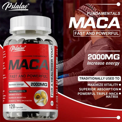 Maca Root Supplement - Builds Muscle and Strength, Maximize Vitality and Performance - LKBA