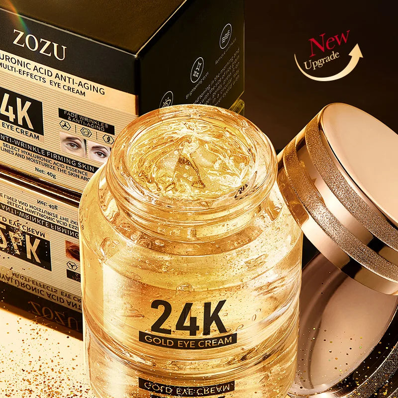 24k Gold Hyaluronic Acid Eye Cream Anti Dark Circles Eye Bags Firming Moisturizing Eyes Skin Care Prodcuts - LKBA