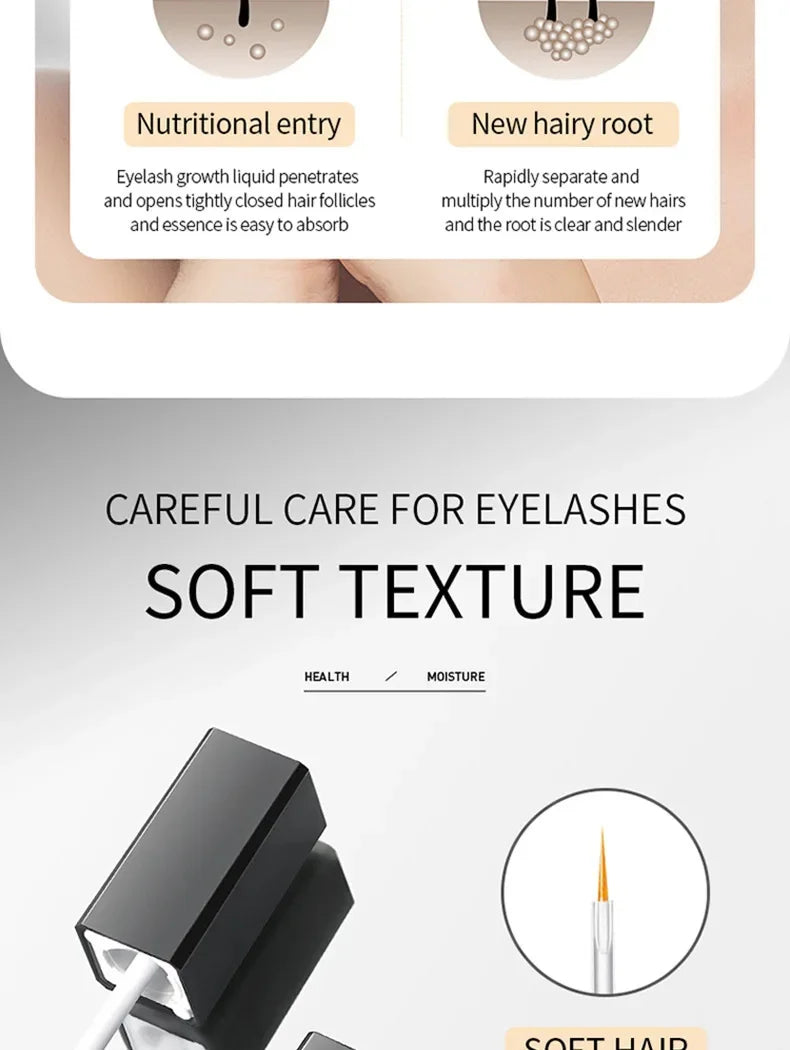 Fast Eyelash Growth Serum 7 Days Natural Eyelash Enhancer Longer Fuller Thicker Curling Lash Treatment Eye Care Products Makeup - LKBA