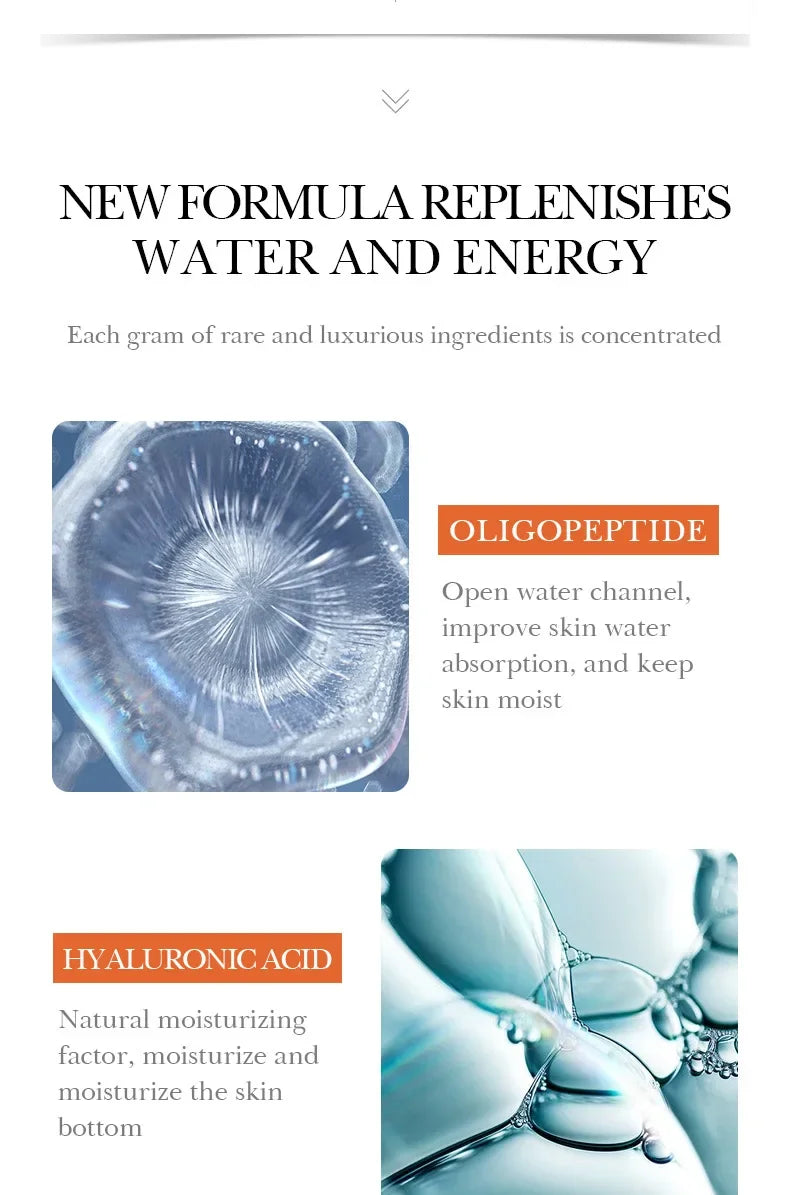 Facial  Serum Yeast Freeze-Dried Power Skin Care Set Shrink Pores Moisturizing Brighten Anti Aging Peptides Essence - LKBA