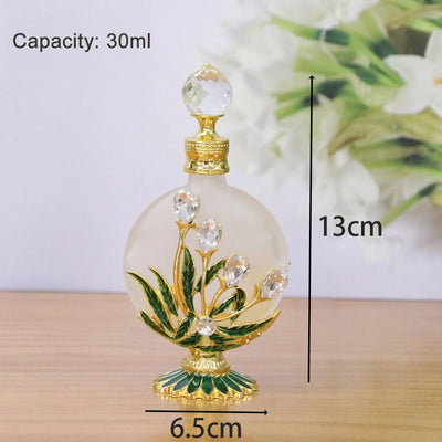 30ml Luxury Vintage Perfume Bottles parfum Maple Leaves Handcrafted Mini Travel Essentials Oil Glass Refillable Refill Dropper - LKBA