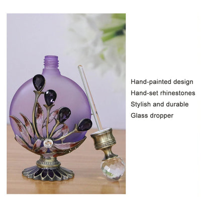 30ml Luxury Vintage Perfume Bottles parfum Maple Leaves Handcrafted Mini Travel Essentials Oil Glass Refillable Refill Dropper - LKBA