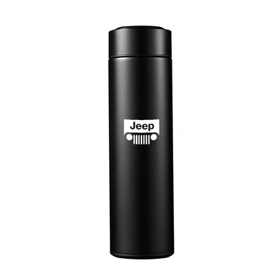 Car Stainless Steel Smart Thermos Mug Thermos LED Display Temperature For Jeep Renegade Patriot Wrangler Cherokee Compass Trail - LKBA