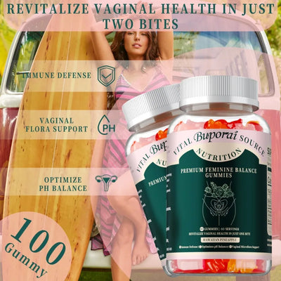 Premium Feminine Balance Gummies - Regulate Physiological Balance, Promote Digestion, Enhance Immunity - 60pcs - LKBA