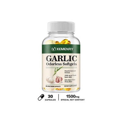 Odorless Garlic Capsules - Balance Cholesterol Levels, Support Heart and Cardiovascular Health - LKBA